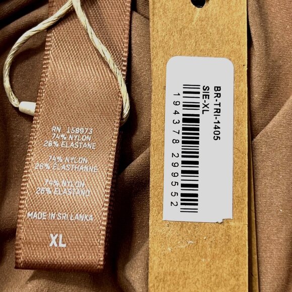 SKIMS Micro Cording String Triangle Bralette Sienna Extra Large - Picture 8 of 10